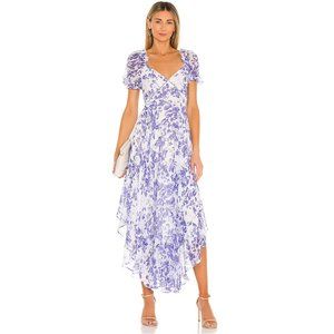 Sau Lee Georgia Dress Blue & White